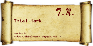 Thiel Márk névjegykártya